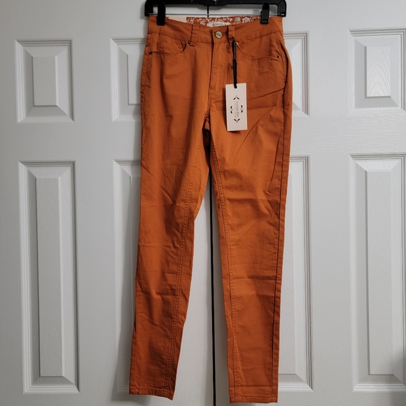 Nanette Lepore Hamilton Skinny Pants, Autumn Orange, Women's Size 2 - Picture 2 of 10